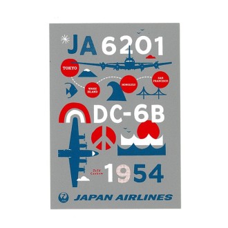 〔JAL国際線就航70周年〕JALオリジナル ステッカー レッド