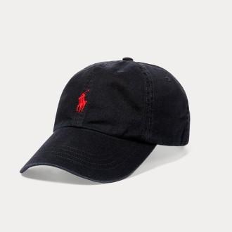 [POLO RALPH LAUREN]コットン チノ ベースボール キャップ ブラック
