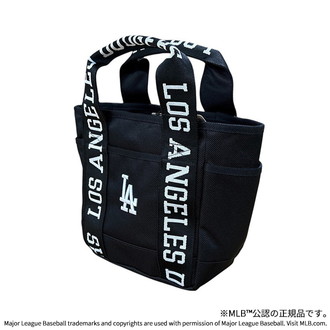 [イーカム]MLB（TM）ロサンゼルス・ドジャース ミニトートバッグ BLACK X WHITE