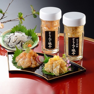 [関とら本店]とらふく塩辛・皮刺し詰合せ