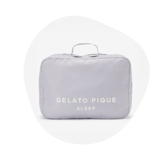 [gelato pique Sleep] JALオリジナル 2ボーダースムーズィーパーカ&着圧ソックスセット（収納ポーチ付き）