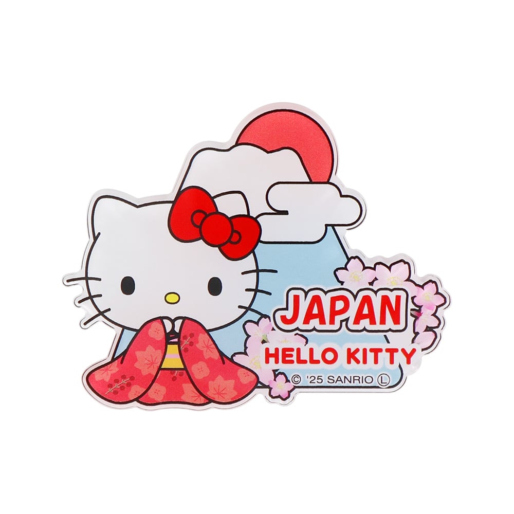サンリオキャラクターズ アクリルマグネット 富士山と着物 ハローキティ