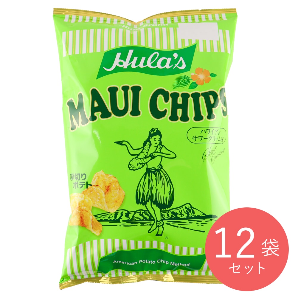 ソシオ工房 フラ印マウイチップスハワイアンサワークリーム味 125g×12個