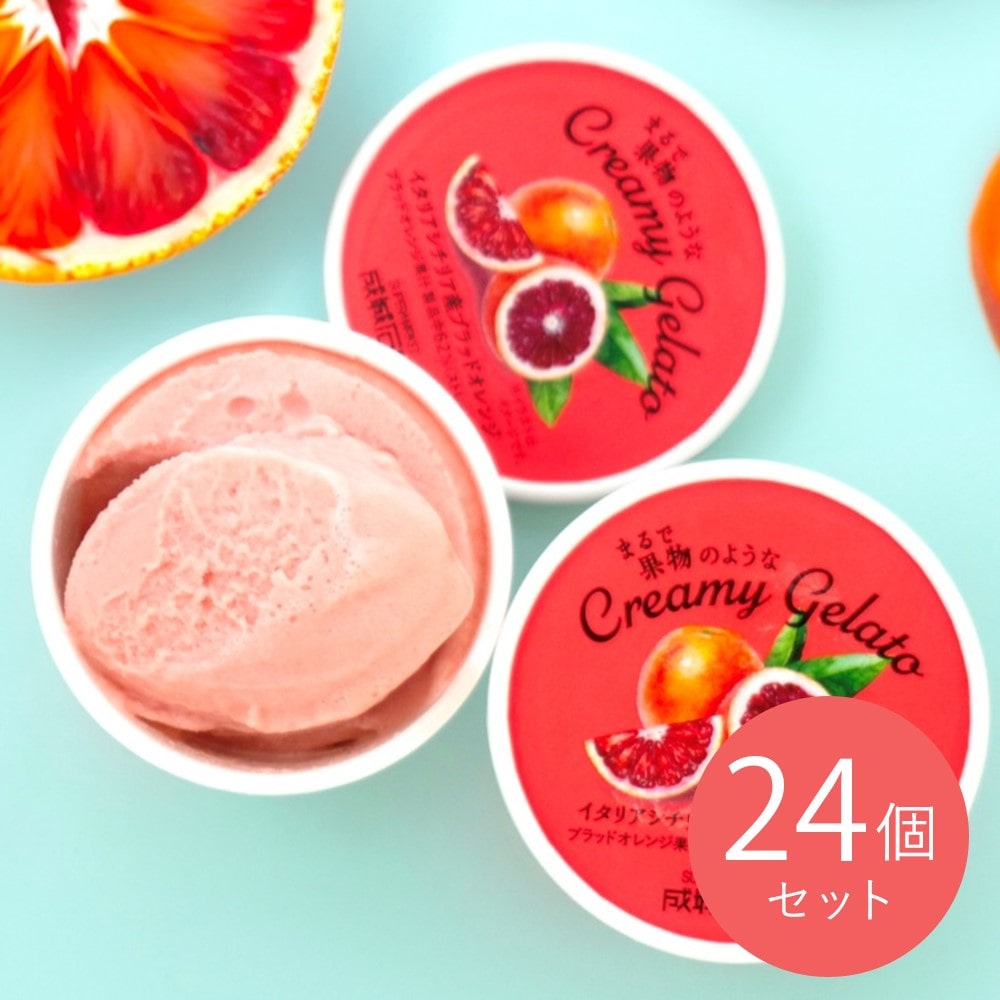 成城石井 まるで果物のようなクリーミージェラート ブラッドオレンジ 122ml×24個 | 沖縄・離島配送不可