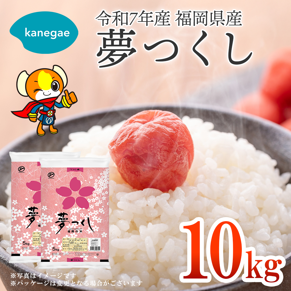 R7年産｜夢つくし10kg 福岡県限定銘柄のお米 精米したて！送料無料［株式会社カネガエ］