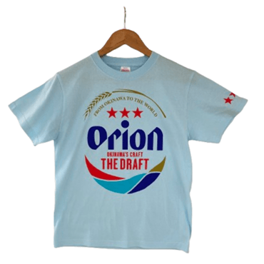オリオンビールTシャツ　ドラフトロゴ　S　ライトブルー