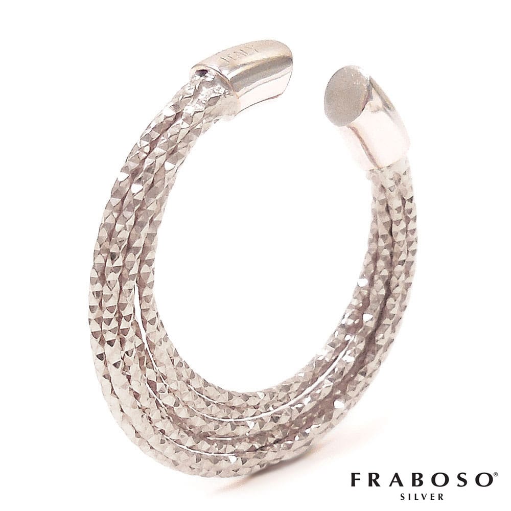 FRABOSO フラボッソ イヤーカフ イヤカフ グリッターサークル Sサイズ シルバー925 ロジウムメッキ レディース