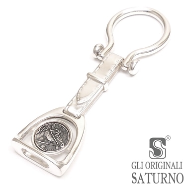 SATURNO サツルノ キーホルダー キーリング 馬 鐙 あぶみ シルバー925 メンズ レディース