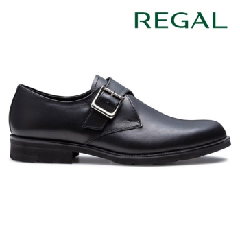 REGAL 37CL モンクストラップ（ＧＯＲＥ－ＴＥＸ　フットウェア：幅広３Ｅウィズ） ブラック リーガル ビジネスシューズ