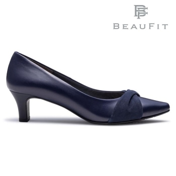 BEAUFIT A65Y ドレープデザインパンプス ネイビー ビューフィット パンプス