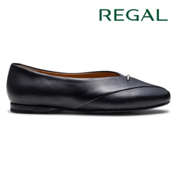 REGAL F10S フラットパンプス ブラック リーガル フラットシューズ