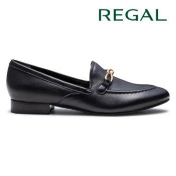 REGAL F11S ノットモチーフローファー ブラック リーガル フラットシューズ