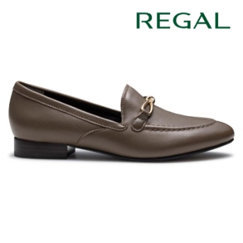 REGAL F11S ノットモチーフローファー カーキ リーガル フラットシューズ