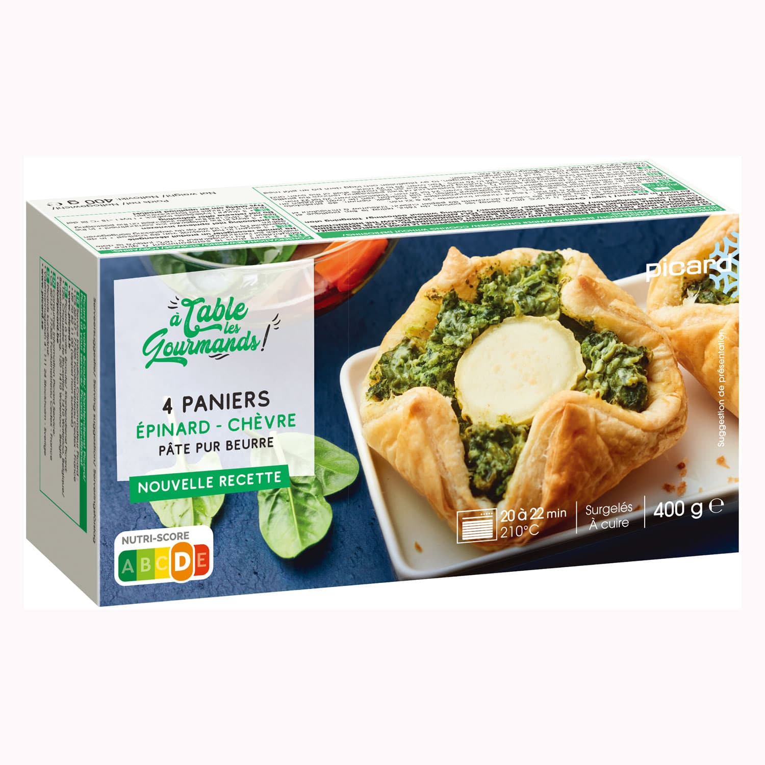 ほうれん草とシェーブルチーズのパニエ