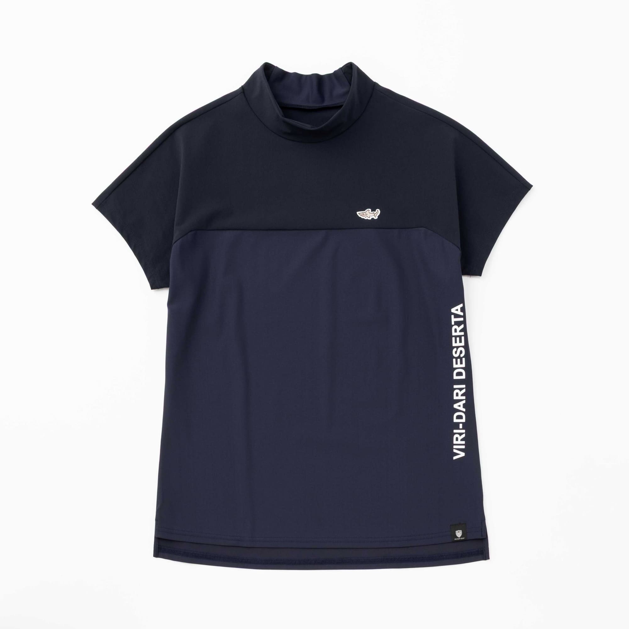 Bi-Color S/S Mock Neck Tee【L】