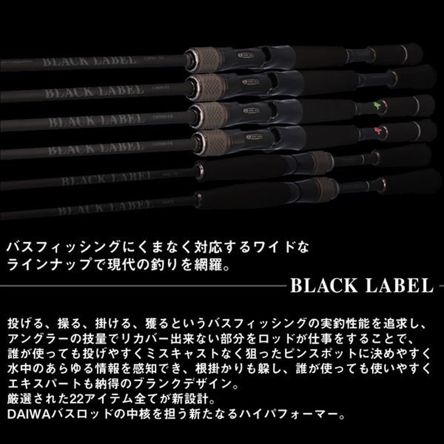 ダイワ バスロッド ブラックレーベル C73ML+ (ベイト 2ピース)