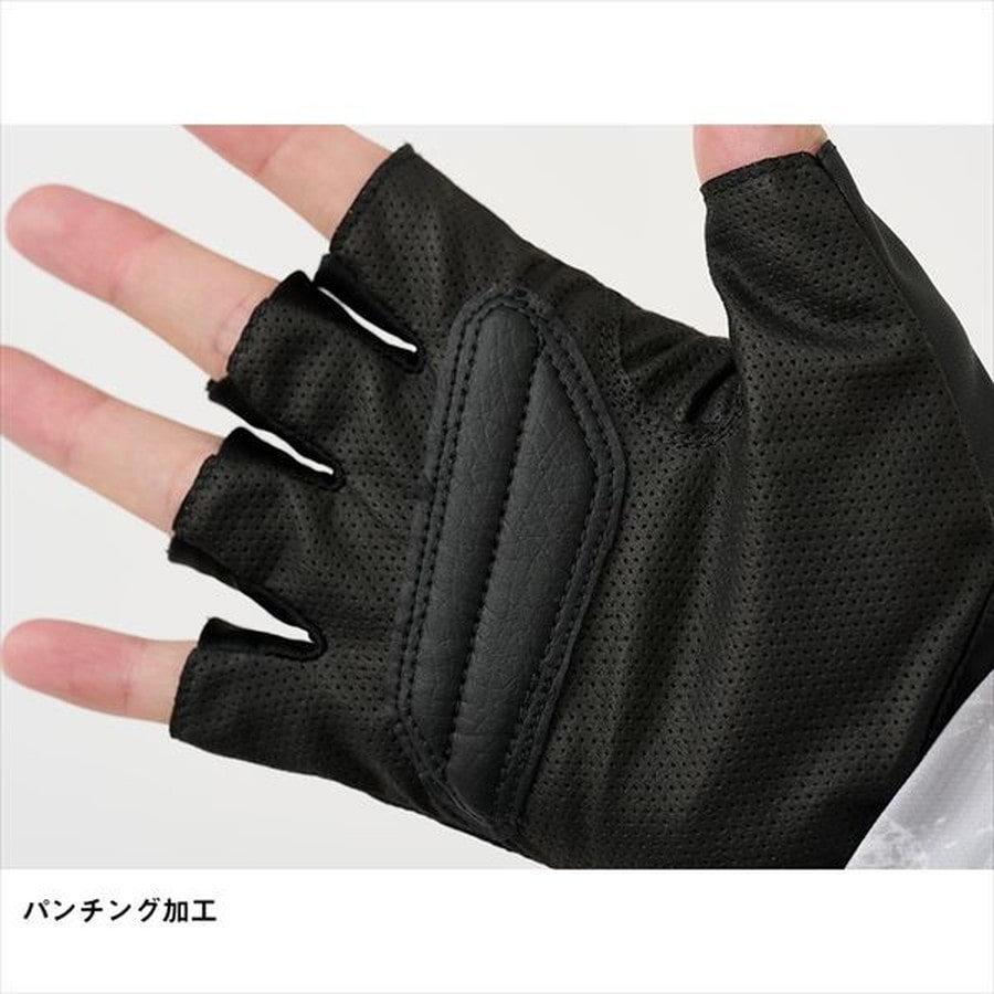 ダイワ 手袋 DG-2125 パッド付きUVカットグローブ 5本カット オレンジ M