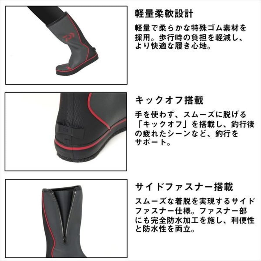 ダイワ NB-3506W ネオブーツ フェルトスパイク(ワイドモデル) グレー M(25.5)