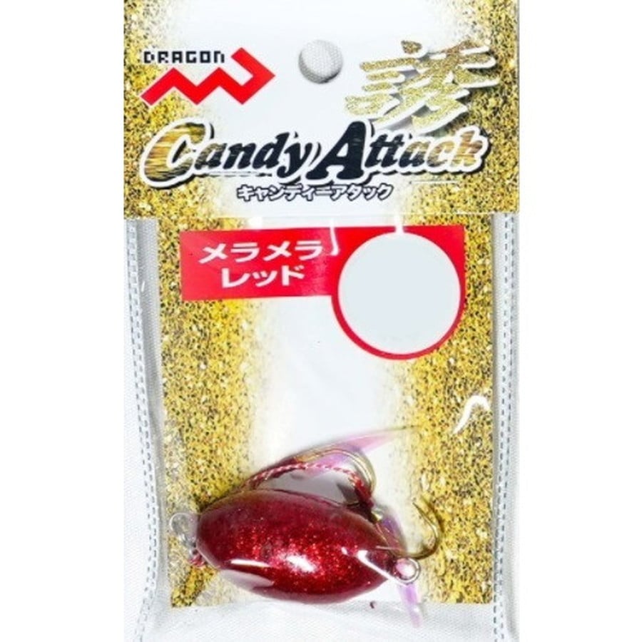 マルシン漁具 フック付きオモリ キャンディーアタック 100g メラメラレッド