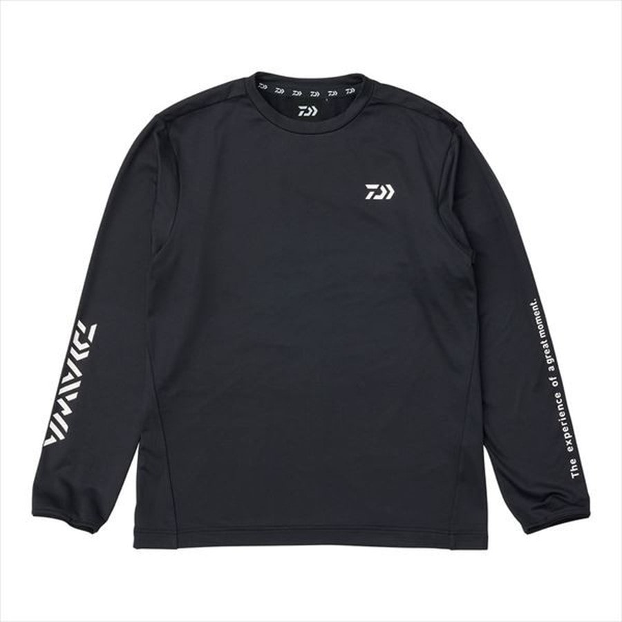 ダイワ ウェア DE-9324 ストレッチクルーネックシャツ ブラック WL