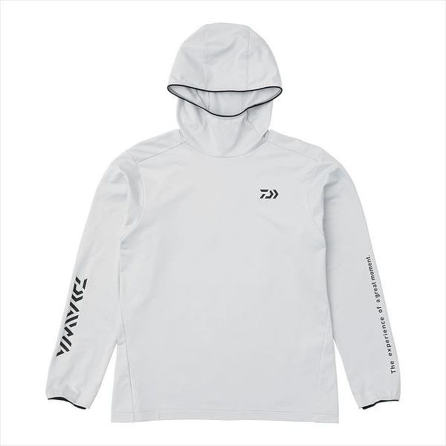 ダイワ ウェア DE-9224 ストレッチフーディーシャツ ライトグレー XL