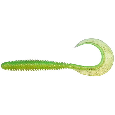 メガバス KEMURI CURLY(ケムリカーリー) 3.5inch ライムチャート/ゴールドフレーク