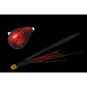 ジャッカル　爆流　鉛式ビンビン玉スライド　１３０ｇ　ブラックレッド／真っ黒レッドＴ＋