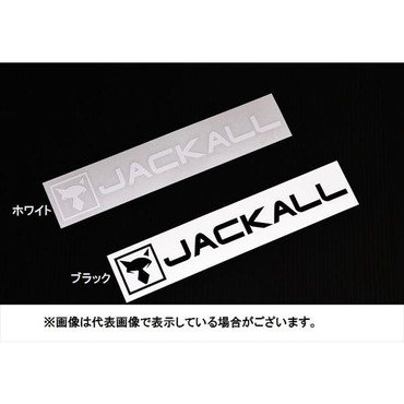 ジャッカル　ＪＫカッティングステッカー長方形　Ｍ　ブラック