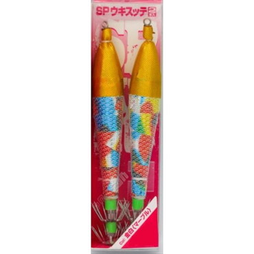 マルシン漁具 スッテ SPウキスッテ 3号 金白マーブル (2個入)