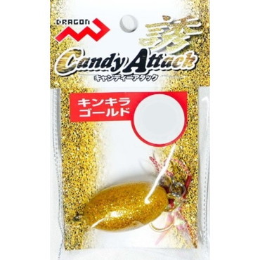 マルシン漁具 フック付きオモリ キャンディーアタック 80g キンキラゴールド