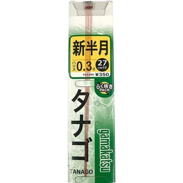 がまかつ (糸付)タナゴ鈎 新半月(茶) ハリス0.3号27cm付き