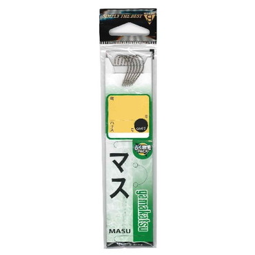 がまかつ 糸付 マス 茶 5号-ハリス0.6