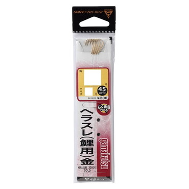 がまかつ　糸付　ヘラスレ（鯉用）　金　針６－ハリス１．５