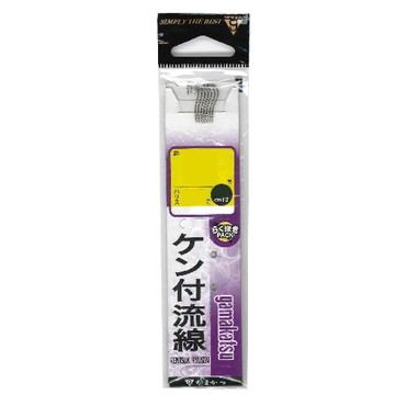 がまかつ 糸付 ケン付流線 白 13号-ハリス3