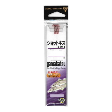 がまかつ　糸付　ショットキス（赤）　６号－ハリス１