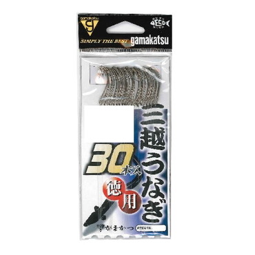 がまかつ 糸付 徳用 三越ウナギ 茶 15号-ハリス5
