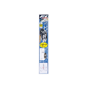 がまかつ FG103 (糸付)F1カットウ替鈎(ショート)(銀) 3-10 (L)