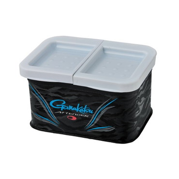 がまかつ 餌箱 GM2560 サシエ入れ (2部屋)(ATTENDER)ブラック