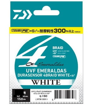 ダイワ　ＵＶＦ　エメラルダス　ＤＵＲＡセンサー　×４　ホワイト　０．６号－１５０ｍ