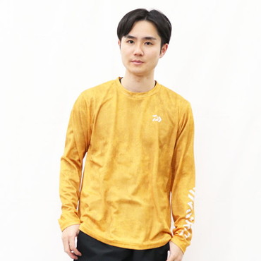 ダイワ ウェア DE-8624 ドライメッシュロングスリーブシャツ ボトムオレンジ 2XL