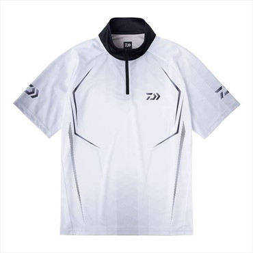 ダイワ ウェア DE-7625 ショートスリーブハーフジップシャツ ホワイト 2XL
