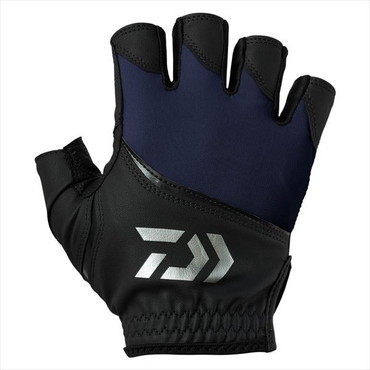 ダイワ 手袋 DG-2125 パッド付きUVカットグローブ 5本カット ネイビー M