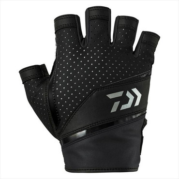 ダイワ 手袋 DG-2325 フェイクレザーグローブ 5本カット ブラック 2XL