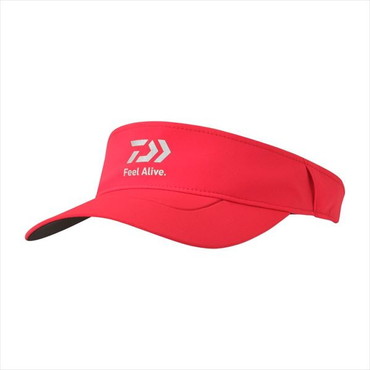 ダイワ 帽子 DC-7525 スポーツサンバイザー レッド フリー