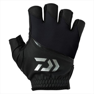 ダイワ 手袋 DG-2125 パッド付きUVカットグローブ 5本カット ブラック S