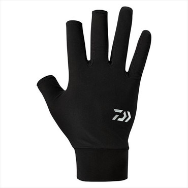 ダイワ 手袋 DG-6725 アイスドライ(ICEDRY) UVカットグローブ 3本カット ブラック M