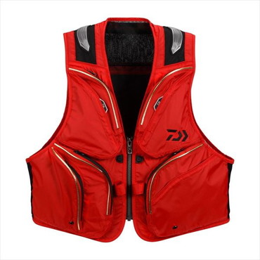 ダイワ フィッシングベスト DV-3025 フィッシングショートベスト レッド XL