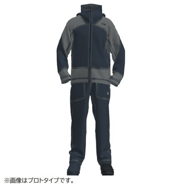 ダイワ レインウェア DR-2326 スプレーガードレインスーツ ブラックグレー L