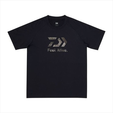ダイワ ウェア DE-3925 Feel Alive ドライTシャツ ブラック×ヘイズカモ L