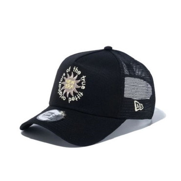ニューエラジャパン 帽子 9FORTY A-Frame トラッカー Botanical Logo ブラック 56.8-60.6cm